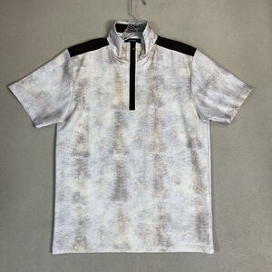 Barabas Shirt Mens Large Multicolor 1/4 Zip Short Sleeve Preppy Classic Fit Polo